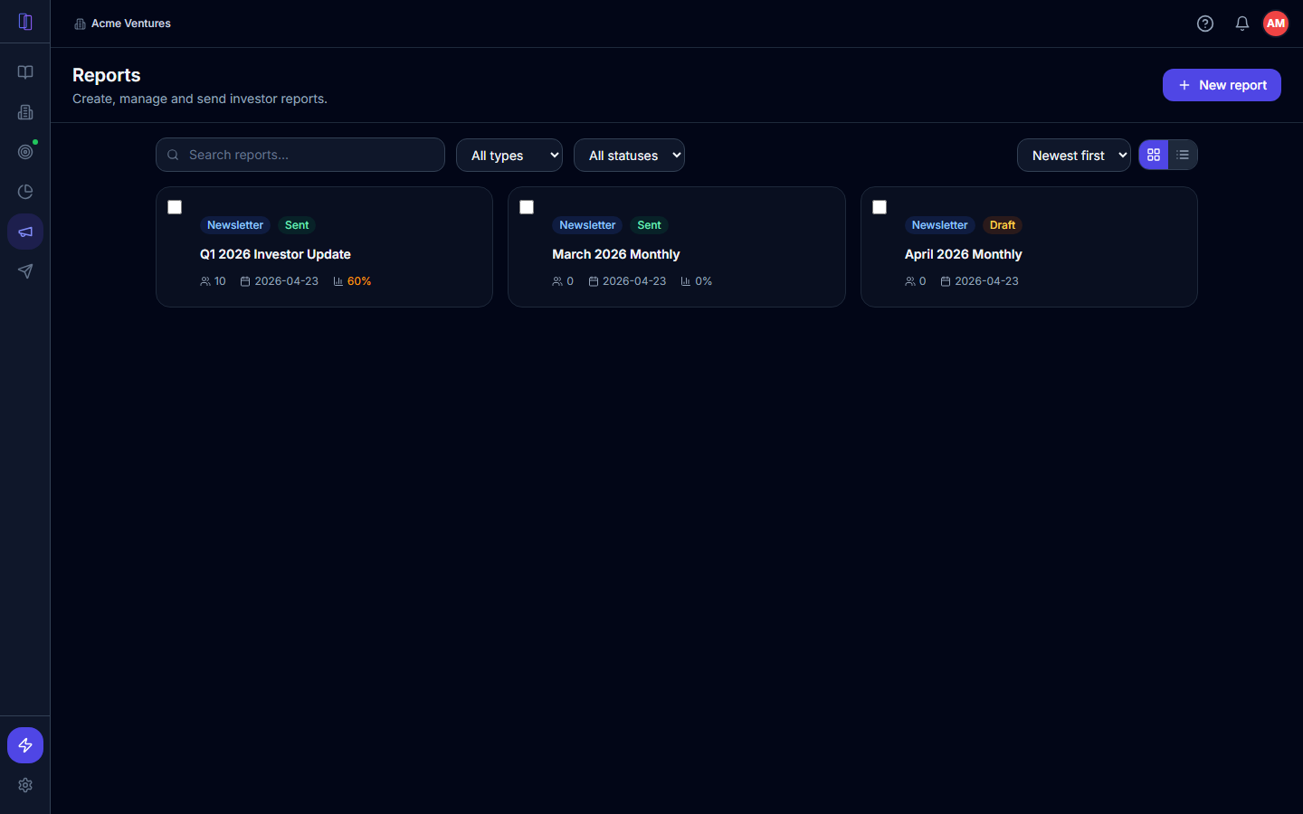 Data room document tracking preview